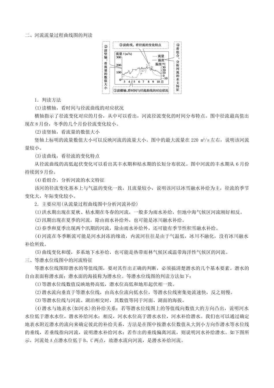 高考地理二轮复习微专题要素探究与设计 专题3.5 河流补给类型与流量学案-人教版高三全册地理学案_第2页