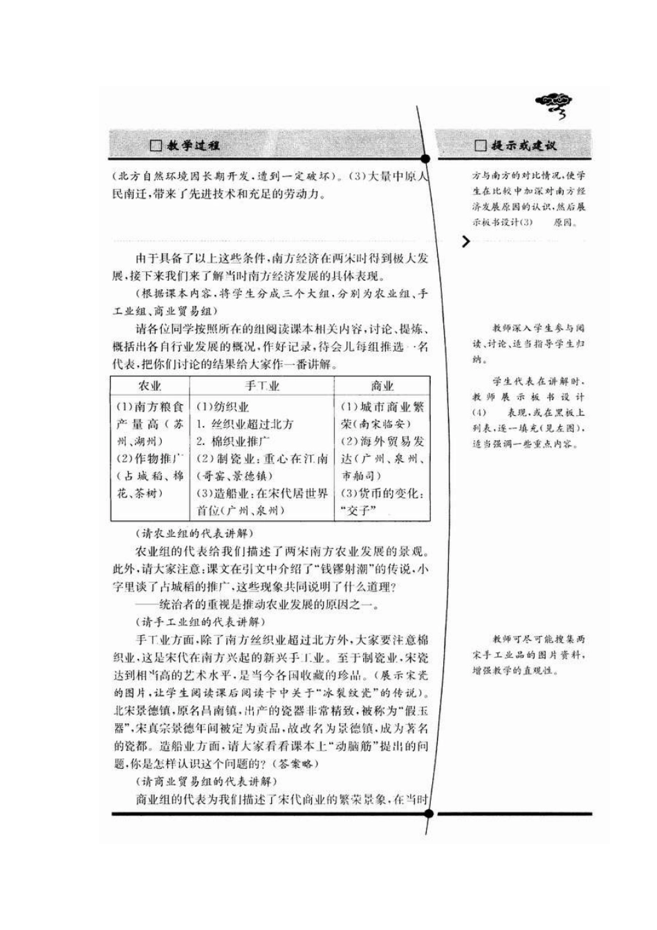 七年级历史教学案例与设计第10课　经济重心的南移（C案）教案_第3页
