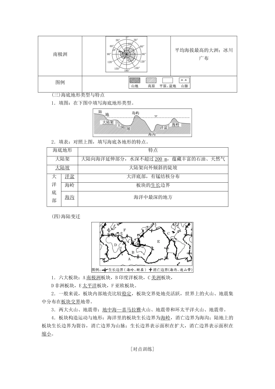 高考地理一轮复习 第3部分 区域地理 第九章 世界地理学案 中图版-中图版高三全册地理学案_第3页