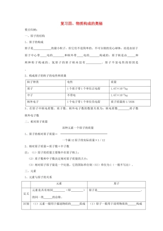 2012届中考化学要点专项复习教案33