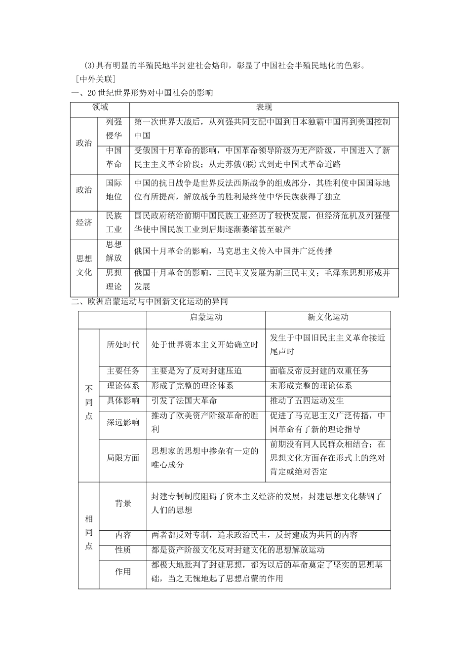 （通史版通用）高考历史一轮总复习 第2部分 中国近代现代史 第5单元 民国时期——近代中国的革命与近代道路抉择单元高效整合学案-人教版高三全册历史学案_第2页