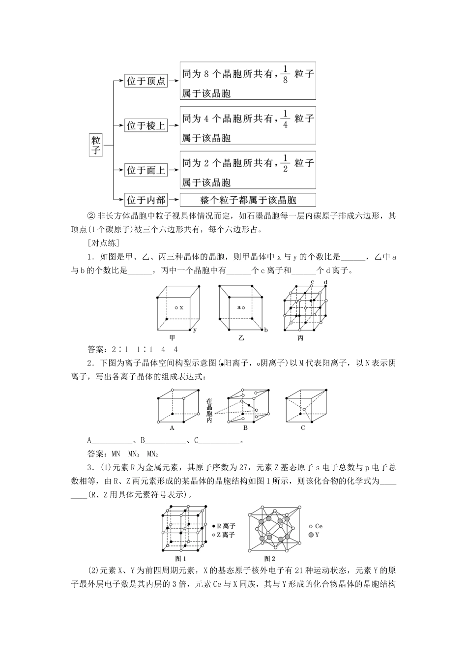 （江苏专版）高考化学一轮复习 专题九 第三十四讲 晶体结构与性质学案（含解析）-人教版高三全册化学学案_第2页