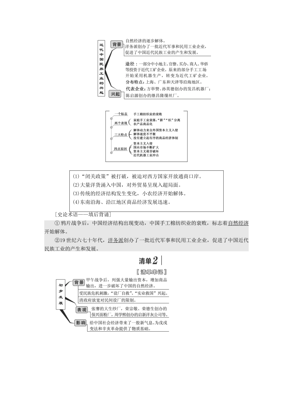 （江苏专版）高考历史一轮复习 模块二 经济成长历程 专题七 近代中国资本主义的曲折发展和中国近现代社会生活的变迁 第14讲 近代中国资本主义的曲折发展学案（含解析）人民版-人民版高三全册历史学案_第2页