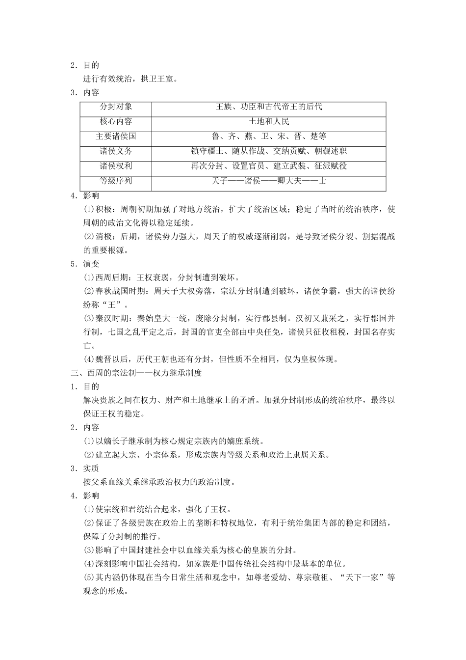 （通史版通用）高考历史一轮总复习 第1部分 中国古代史 第1单元 第1讲 先秦时期的政治、经济和思想文化学案-人教版高三全册历史学案_第2页