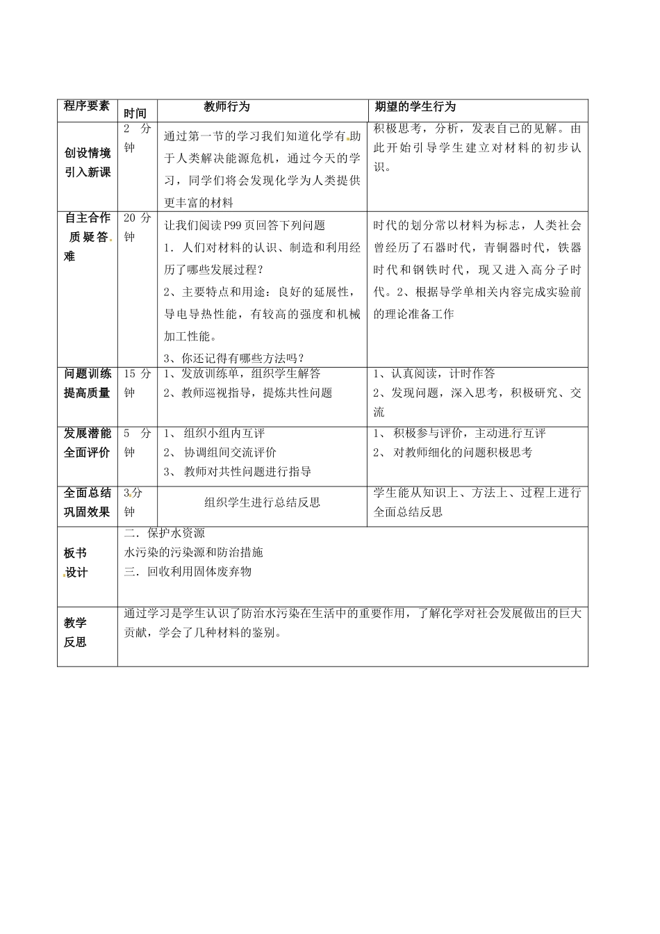 九年级化学全册 9.2 新型材料的研制学案 （新版）沪教版-（新版）沪教版初中九年级全册化学学案_第2页