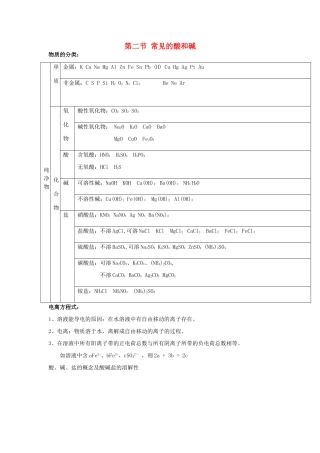 2013年九年级化学全册 7.2 常见的酸和碱教案 沪教版