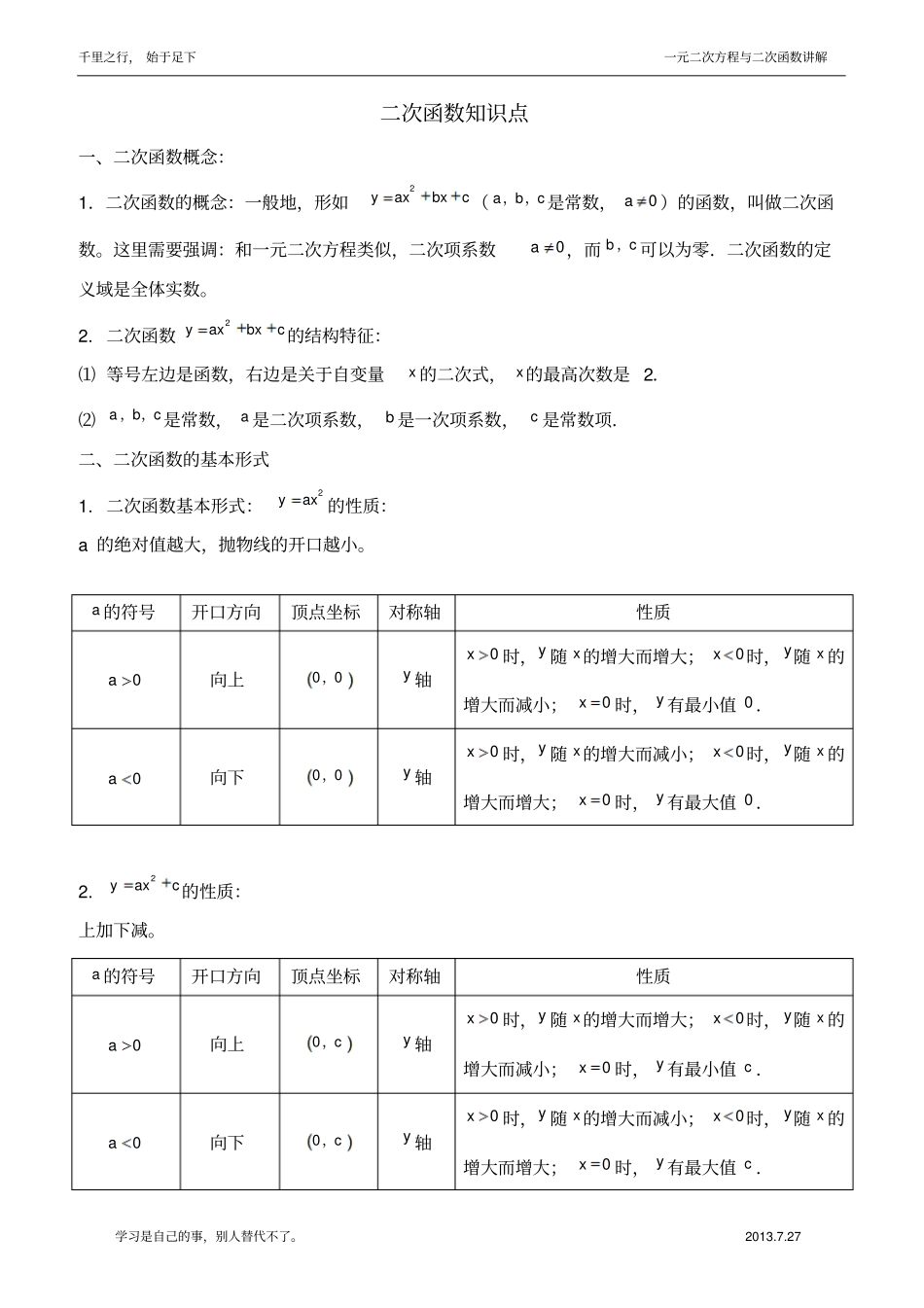 一元二次方程知识点总结与易错题_第3页