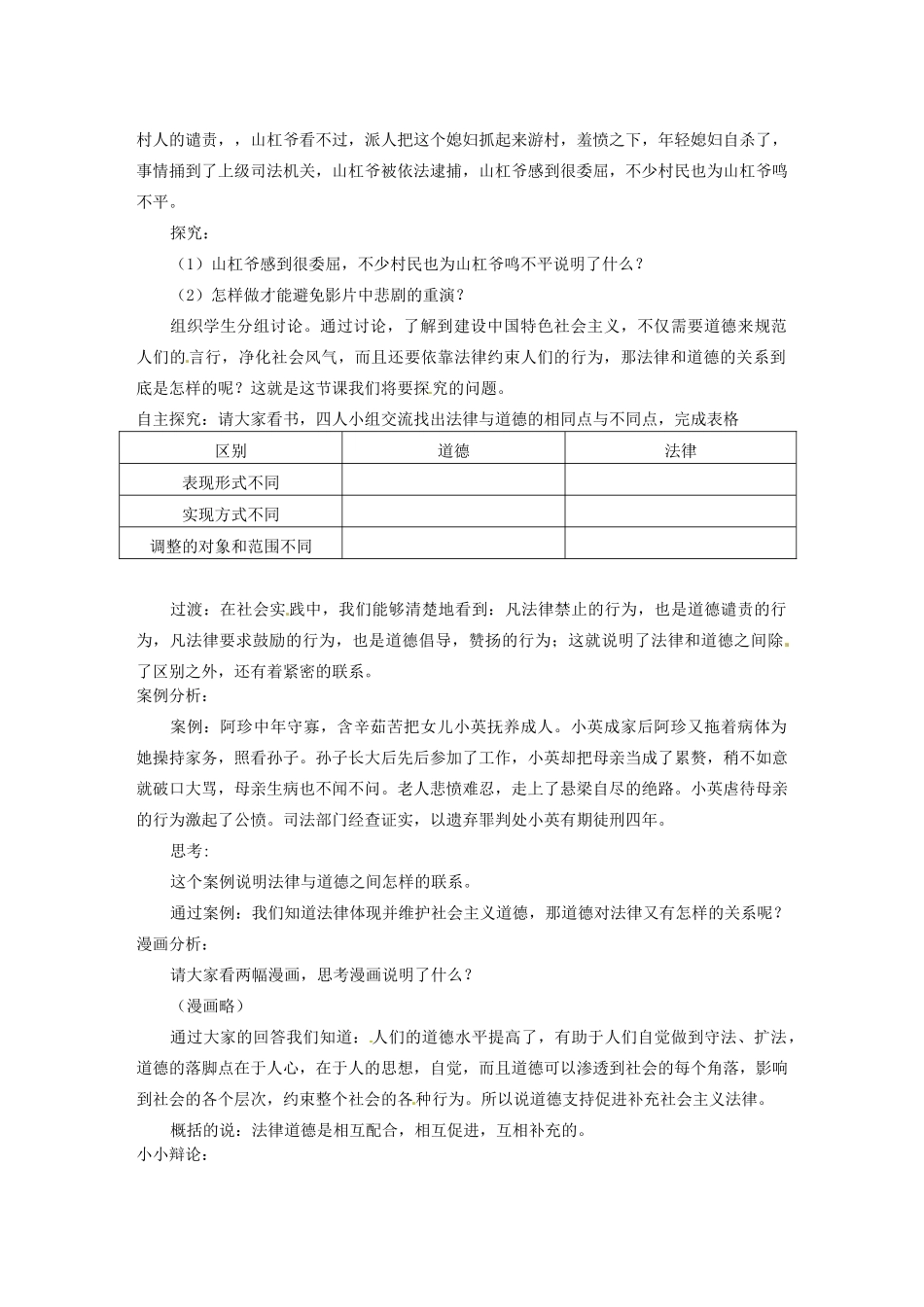 江苏省徐州市第二十二中学八年级政治下册《第14课 法律就在我们身边》学案2 苏教版_第2页