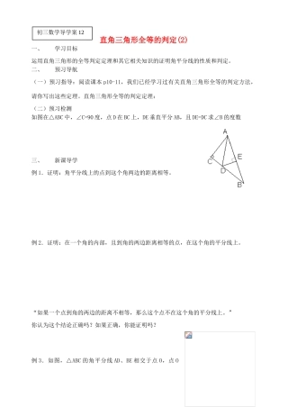 直角三角形的判定（2）