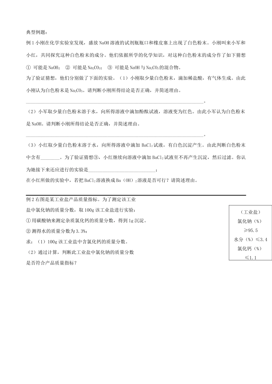 九年级化学海水制碱学案鲁教版_第2页