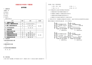 高中生物《细胞的成分和结构》讲评学案