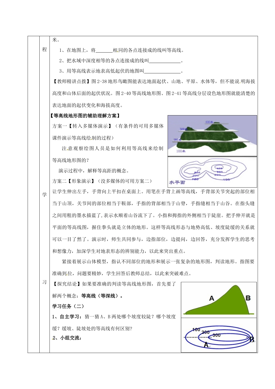 七年级地理上册 第2章 第3节 世界的地形导学案2 （新版）湘教版-（新版）湘教版初中七年级上册地理学案_第2页