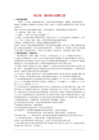 高中生物：第5章《微生物与发酵工程》学案（生物旧人教版选修）