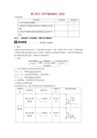 （浙江专用）高考化学一轮复习 专题7 化学反应速率和化学平衡 第三单元 化学平衡的移动（加试）学案 苏教版-苏教版高三全册化学学案