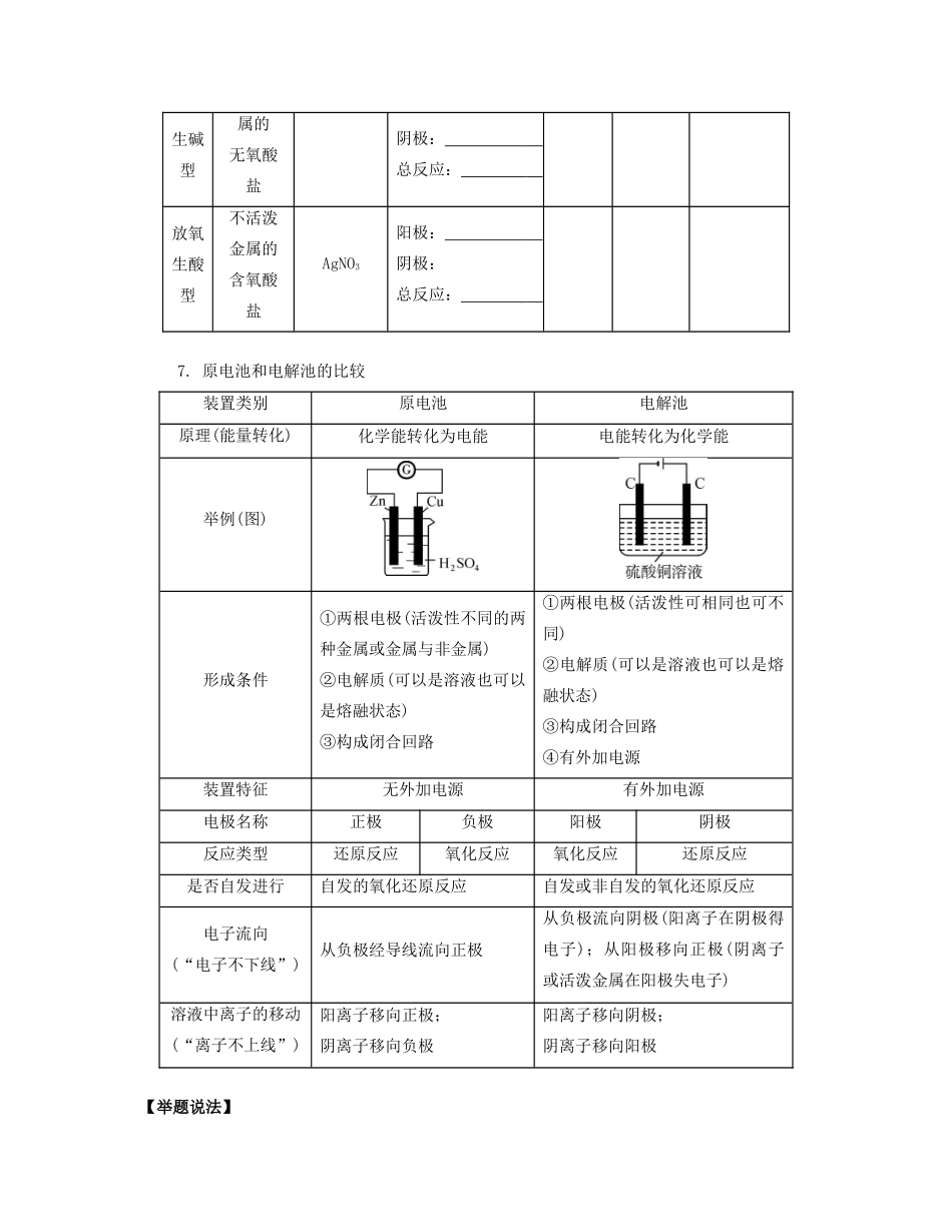 （江苏专版）高考化学一轮复习 专题四 化学反应与能量变化 课时18 电解池及其应用导学案-人教版高三全册化学学案_第3页