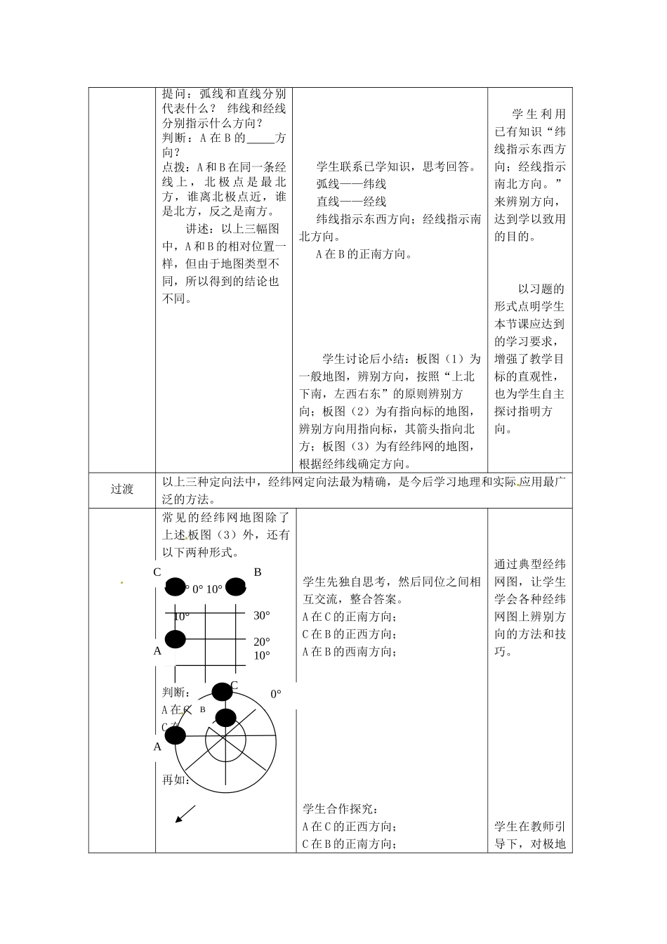 2014年秋七年级地理上册 第2章 第1节 地图基本要素（第1课时）教案 （新版）商务星球版_第3页