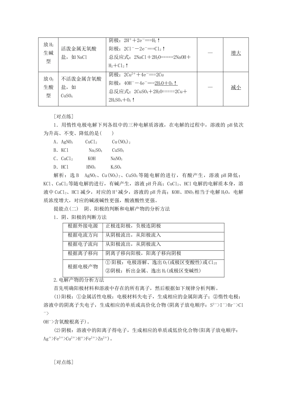 （江苏专版）高考化学一轮复习 专题四 第十七讲 电解池 金属的腐蚀与防护学案（含解析）-人教版高三全册化学学案_第3页