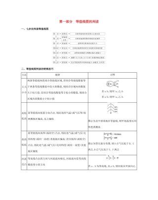 高考地理二轮复习 七类核心图表必“读”：第一部分 等值线图的判读学案-人教版高三全册地理学案