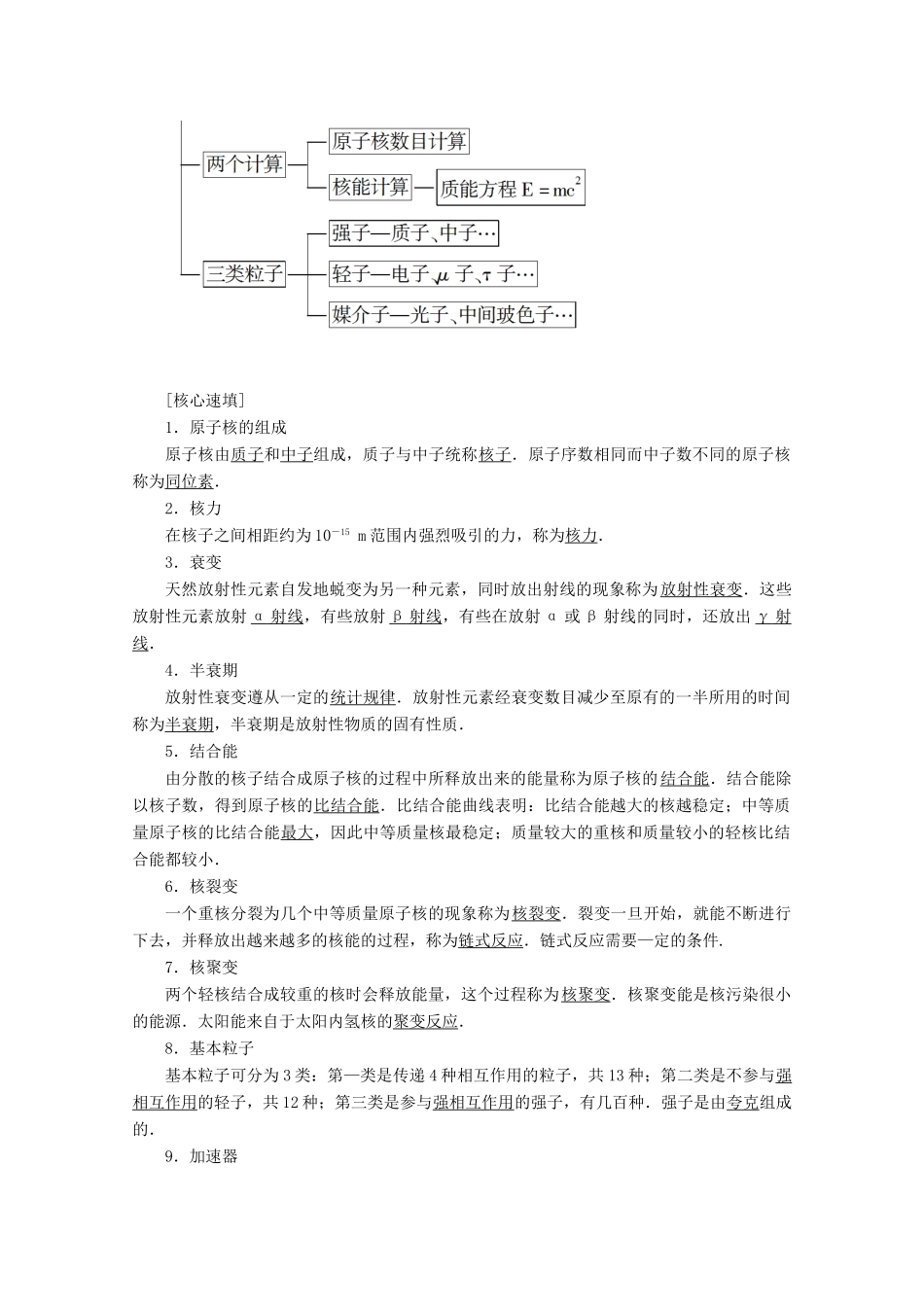 高中物理 第3章 章末复习课学案 教科版选修3-5-教科版高二选修3-5物理学案_第2页