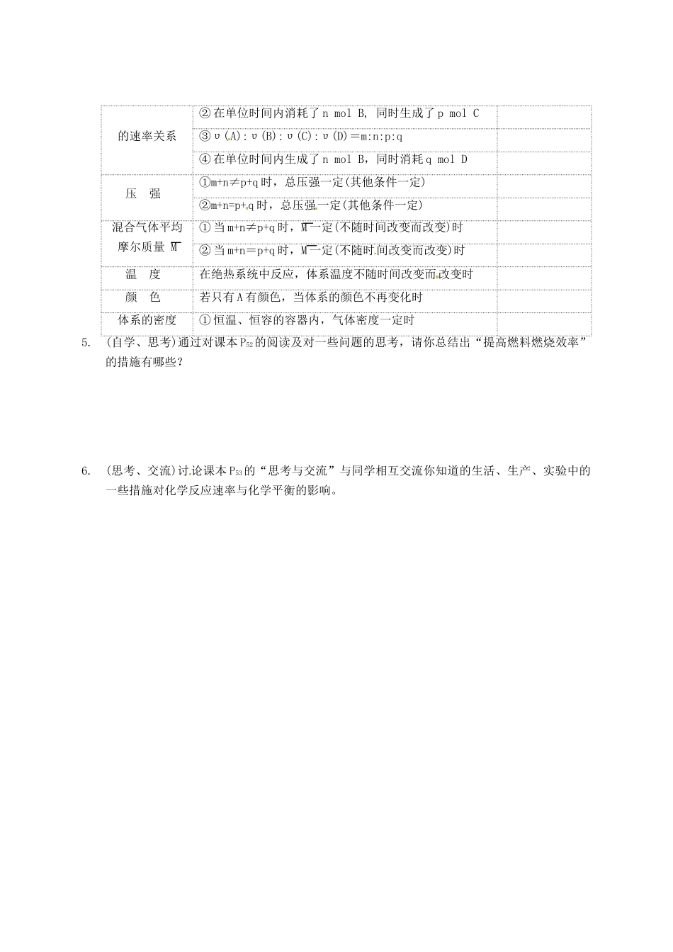 （新课标）高中化学 6.3.2 化学反应的速率和限度同步备课精品导学案_第2页
