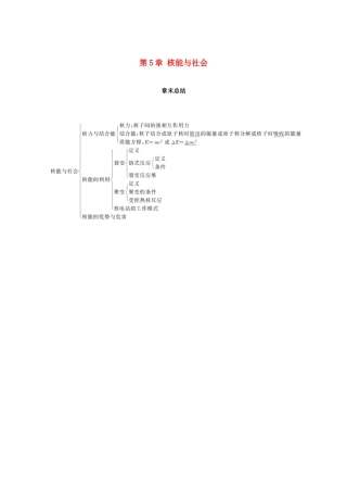 高中物理 第5章 核能与社会章末总结学案 沪科版选修3-5-沪科版高二选修3-5物理学案