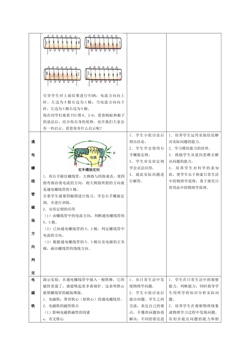 八年级下册物理教学案例：电生磁人教版_第3页