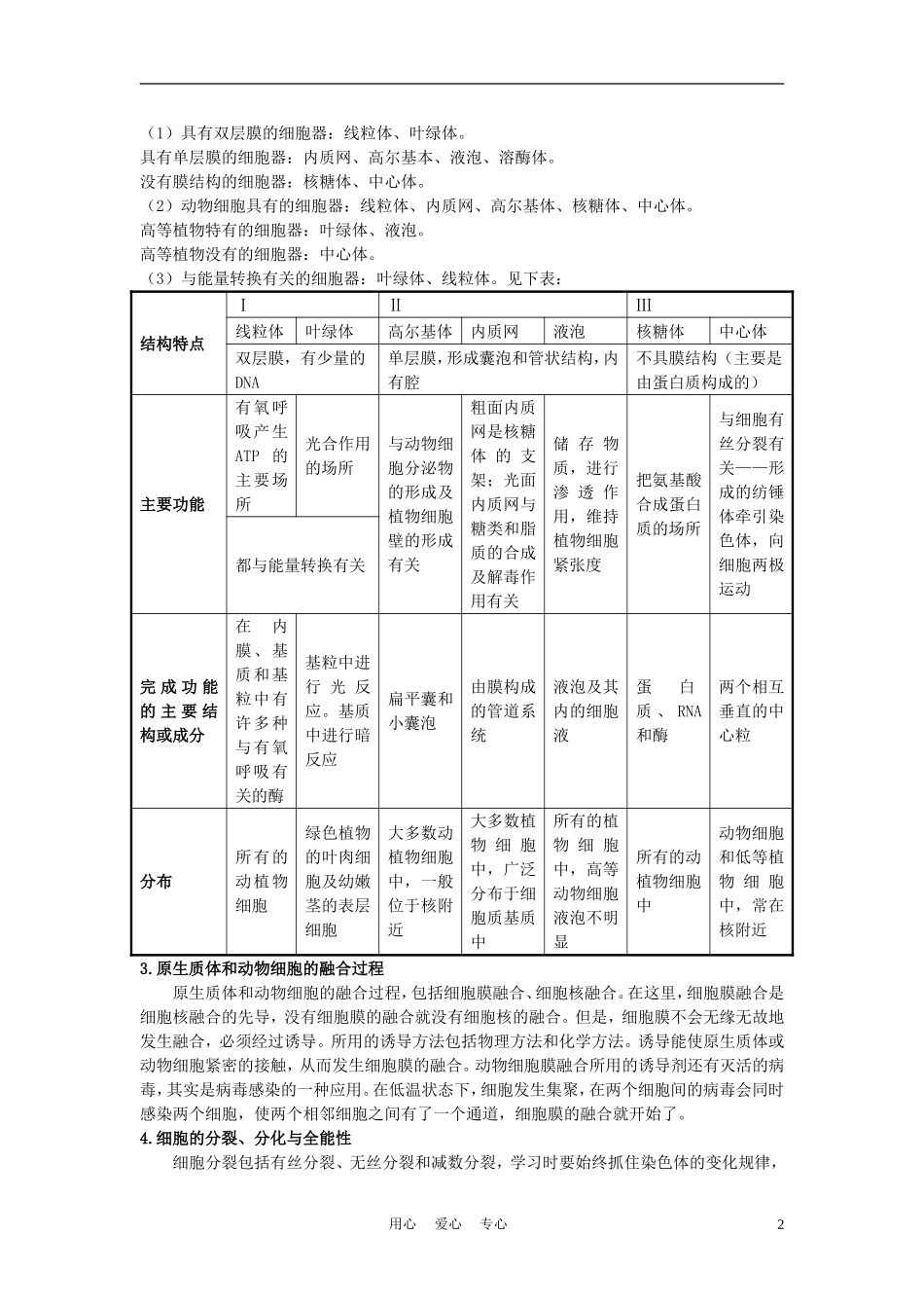 高中生物《生命活动的基本单位—细胞》学案7 苏教版必修1_第2页