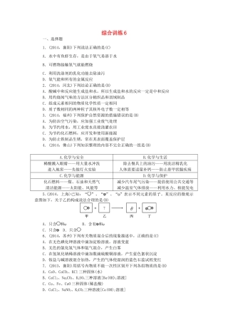 【聚焦中考】陕西省2015中考化学总复习 综合训练6