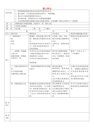 吉林省通化市外国语中学七年级历史上册 第三单元 统一国家的建立导学案 新人教版