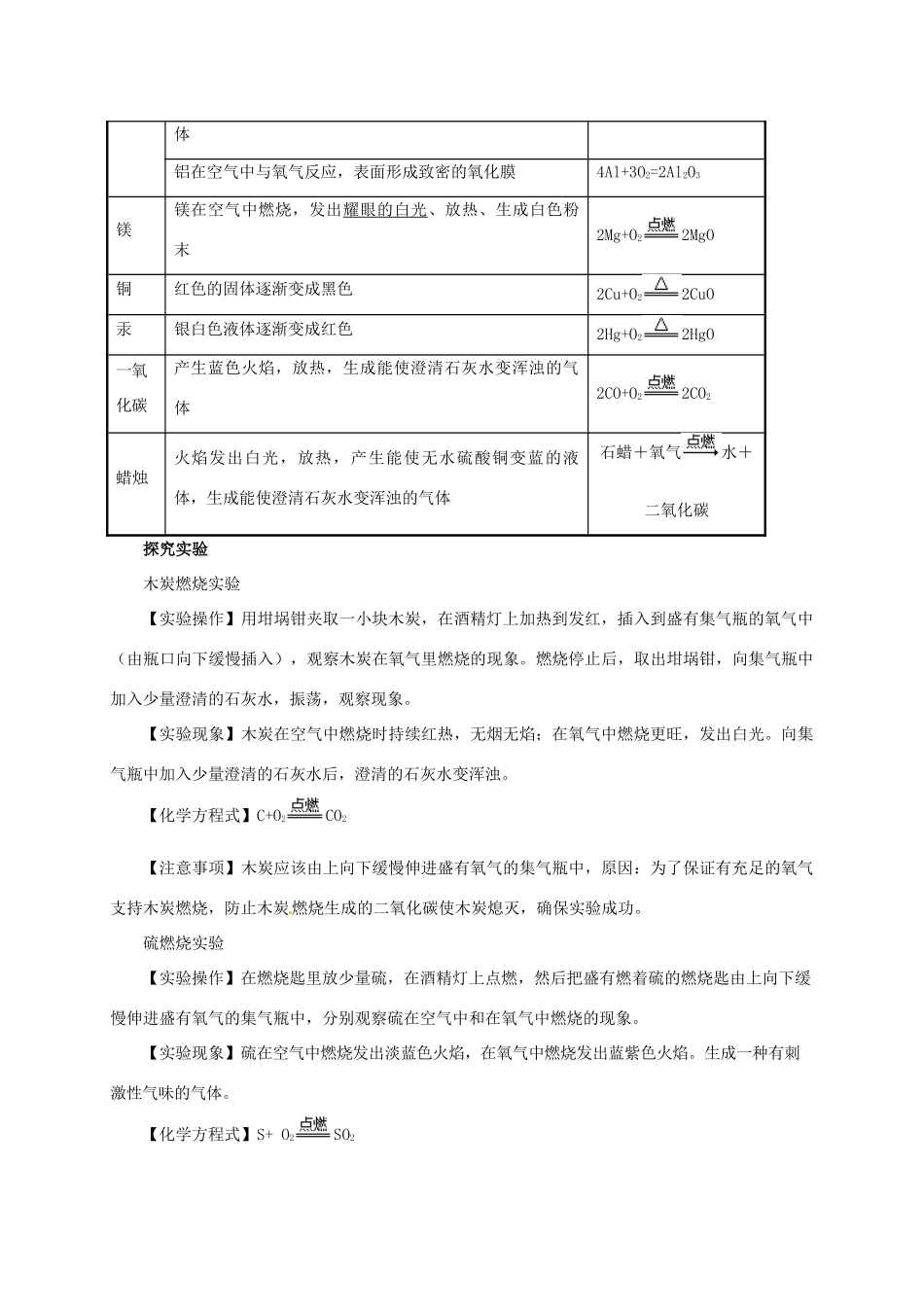 中考化学一轮复习 第2课时 氧气学案-人教版初中九年级全册化学学案_第2页