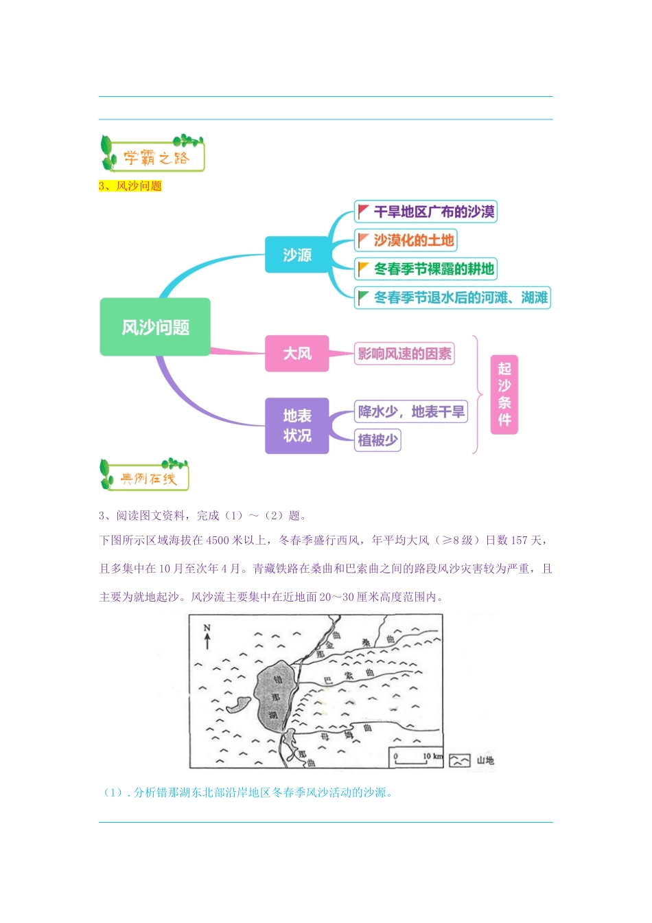 高考地理第一轮复习 专题2 微专题六 大气环境之热力环流——风思维导图学案-人教版高三全册地理学案_第3页