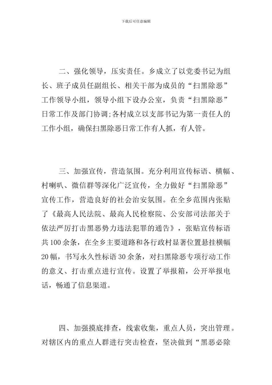 扫黑除恶专项斗争工作总结范文_第2页