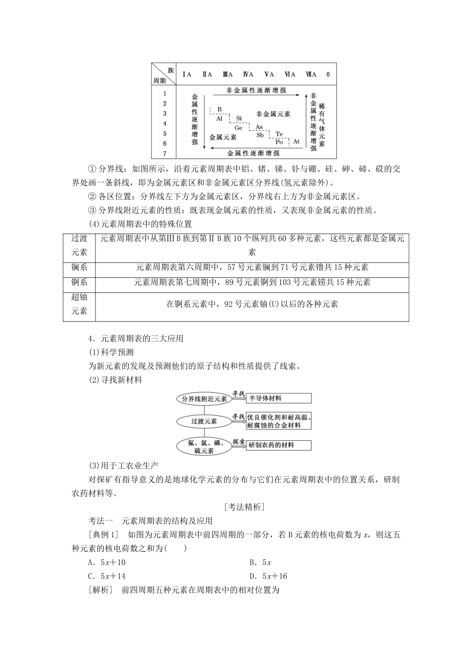 （通用版）高考化学一轮复习 第五章 物质结构 元素周期律 5.2 理解层面 元素周期表、元素周期律（是什么）学案（含解析）-人教版高三全册化学学案_第2页
