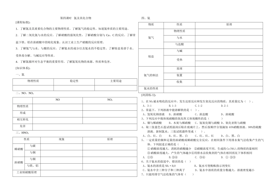 第四章第四课时 氮及其化合物_第1页