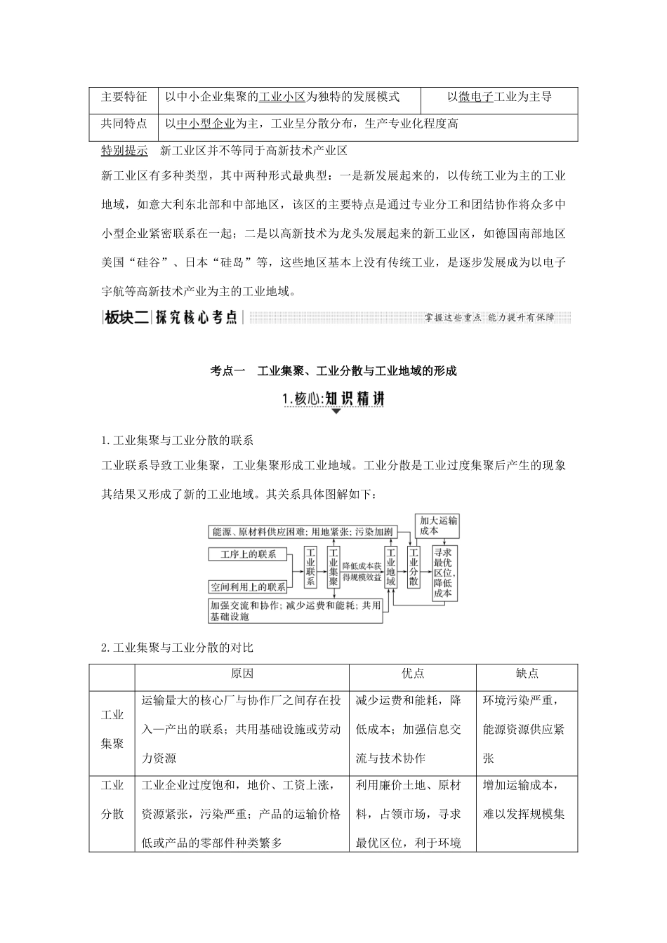 高考地理一轮复习 第八单元 产业活动与地理环境 第24讲 工业地域学案 鲁教版-鲁教版高三全册地理学案_第3页