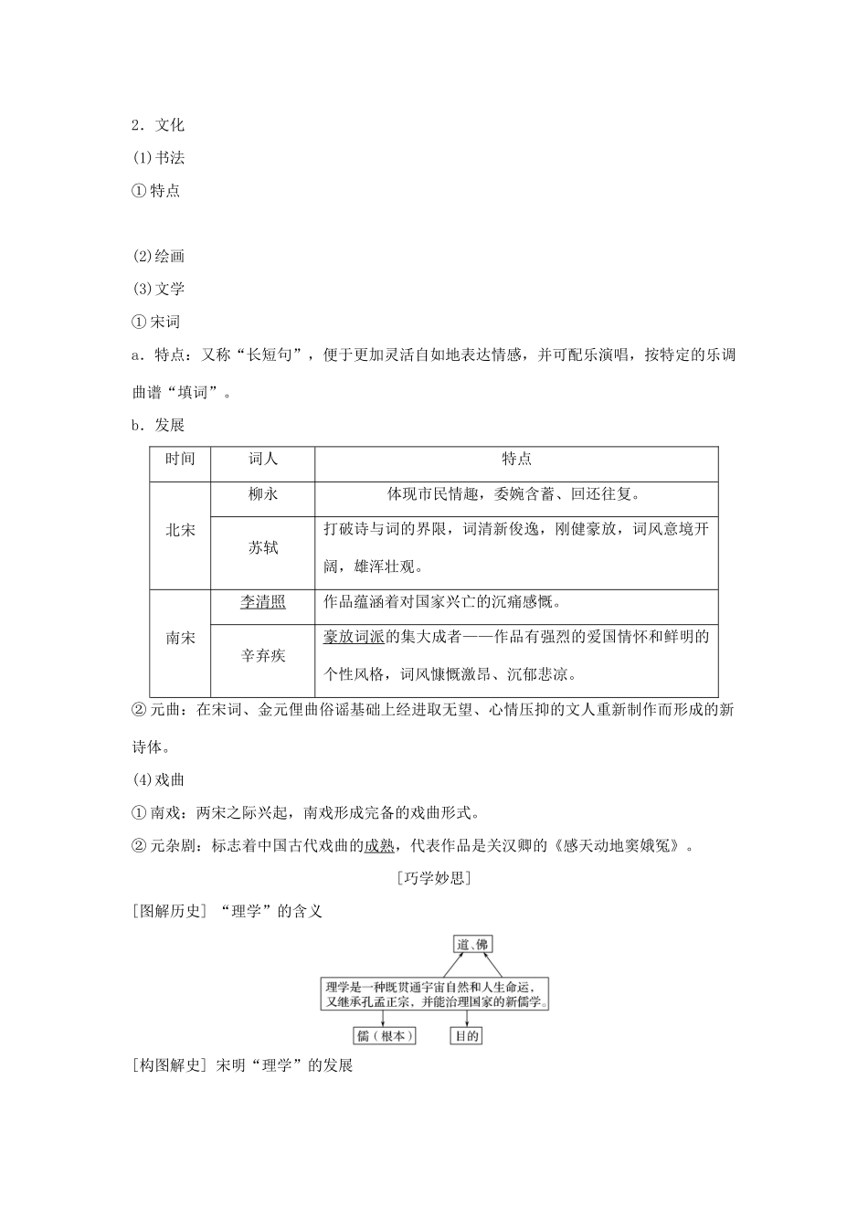 （通史版）高考历史大一轮复习 阶段四 中华文明的成熟与鼎盛——宋元 课时3 宋元时期的思想文化学案 岳麓版-岳麓版高三全册历史学案_第2页