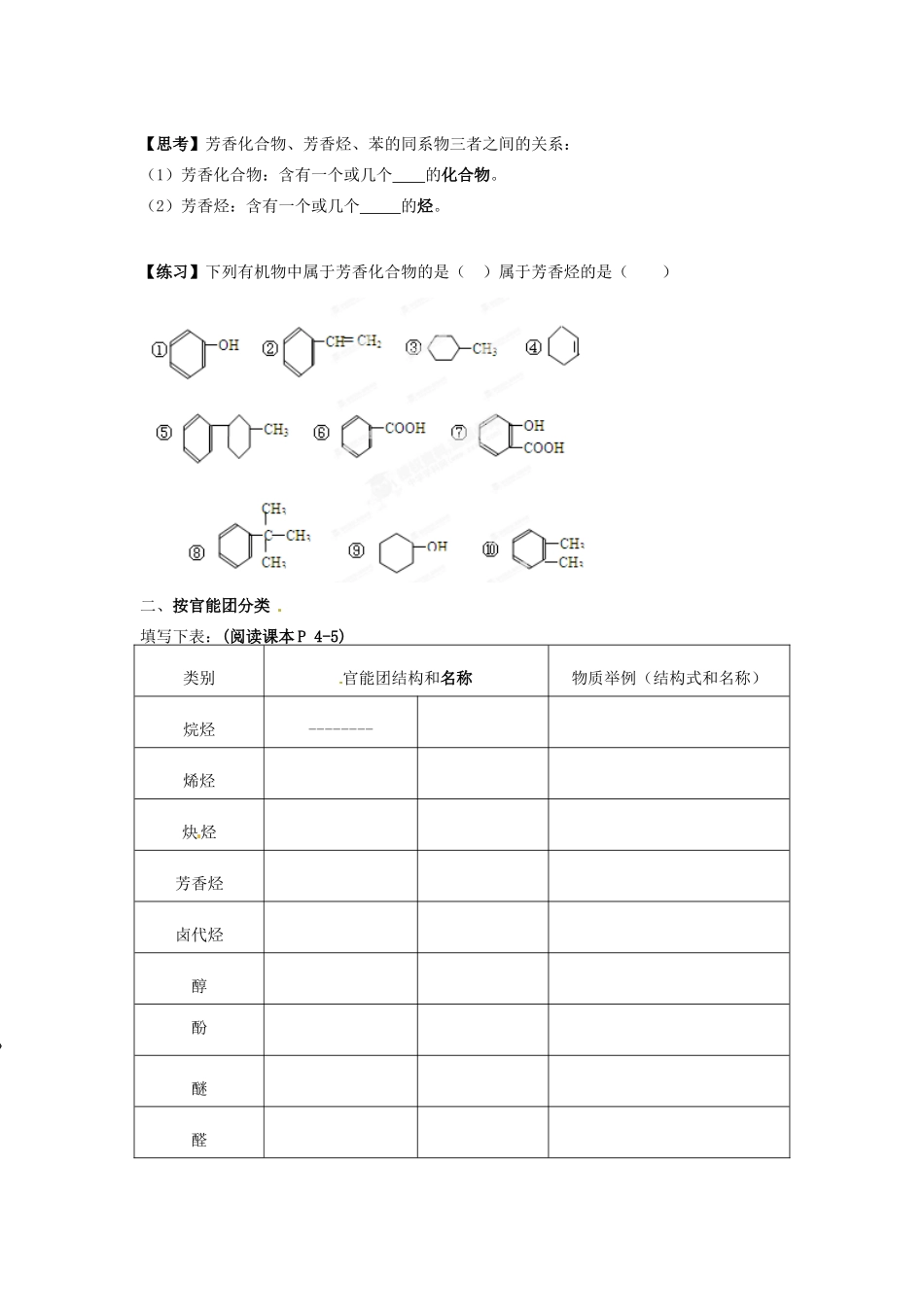 北京市房山区实验中学高中化学《1.1 认识有机化合物》学案 新人教版选修5_第2页