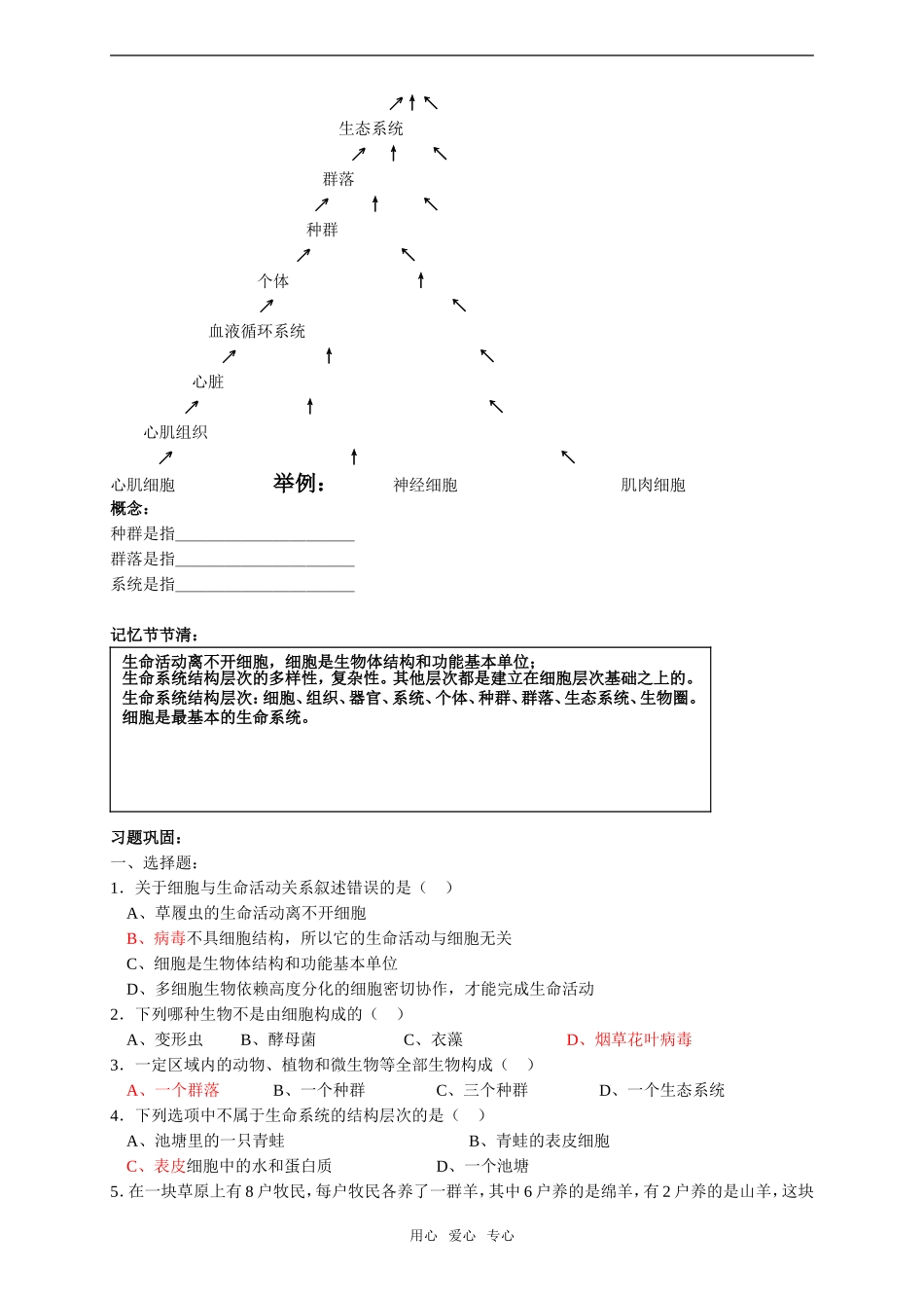 高中生物《分子与细胞》教学案[整套] 新人教必修一_第2页