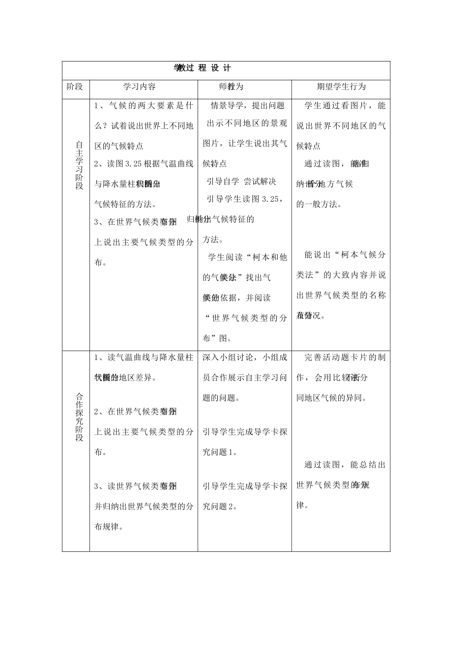 2014秋七年级地理上册 第三章 第四节 世界的气候教案3 （新版）新人教版_第2页