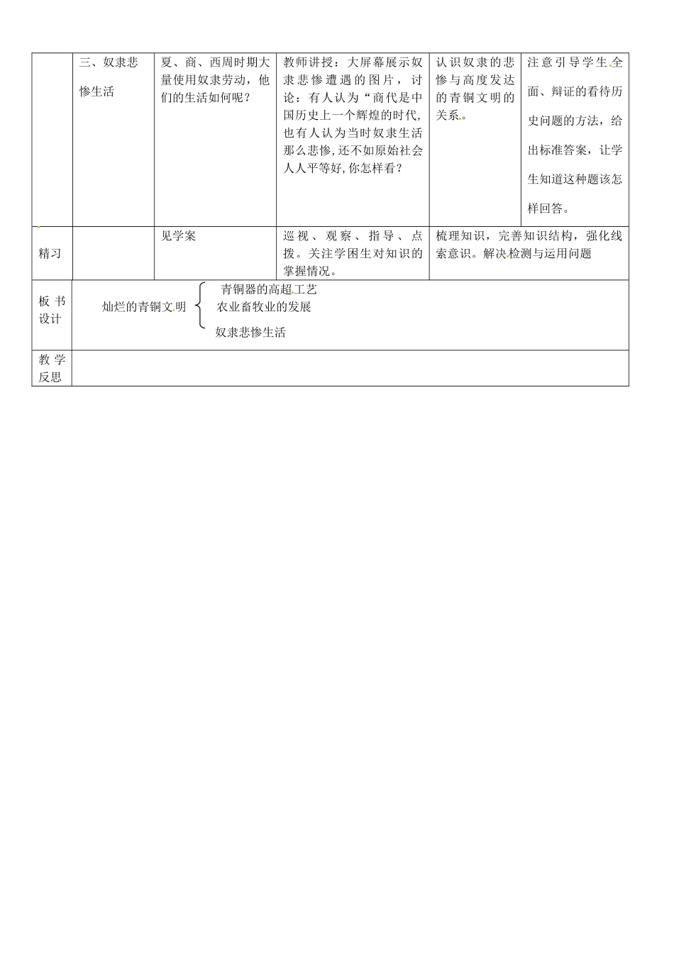 吉林省通化市外国语中学七年级历史上册 第5课 灿烂的青铜文明导学案 新人教版_第2页