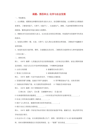 2013届九年级化学稳步提升复习教案14