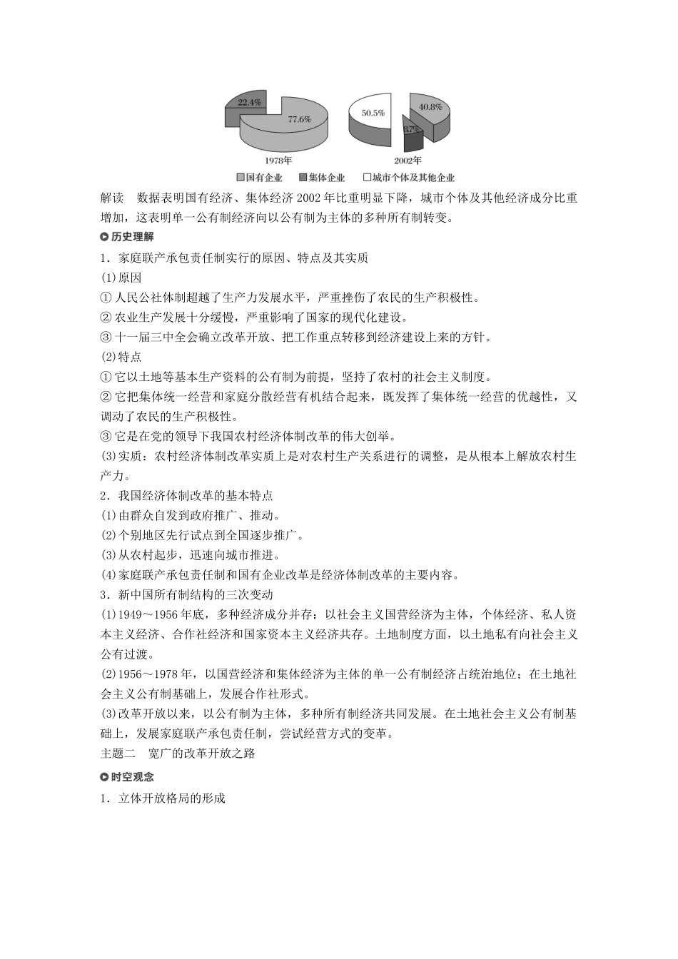 （浙江选考）高考历史一轮总复习 专题十二 中国社会主义建设道路的探索和近现代社会生活的变迁 考点30 改革开放和走向社会主义现代化建设新阶段学案-人教版高三全册历史学案_第3页