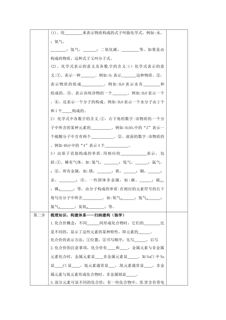 辽宁省凌海市石山初级中学九年级化学上册《3.4物质构成的表示式》导学案（无答案） （新版）粤教版_第2页
