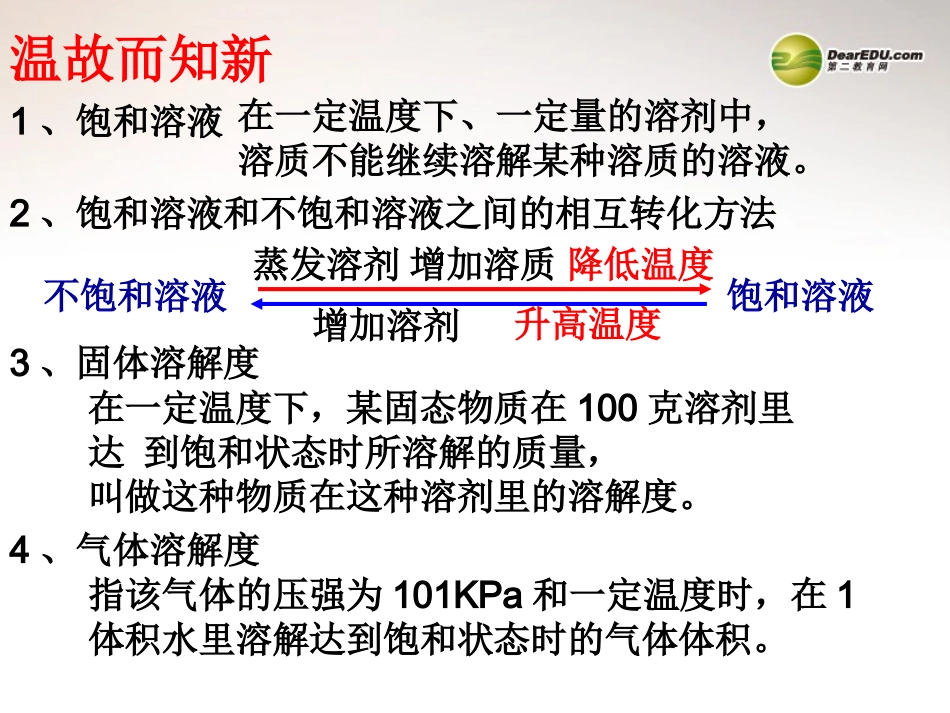安徽省合肥市龙岗中学2014届九年级化学下册 第九单元 课题三《溶液的浓度》课件 新人教版_第2页