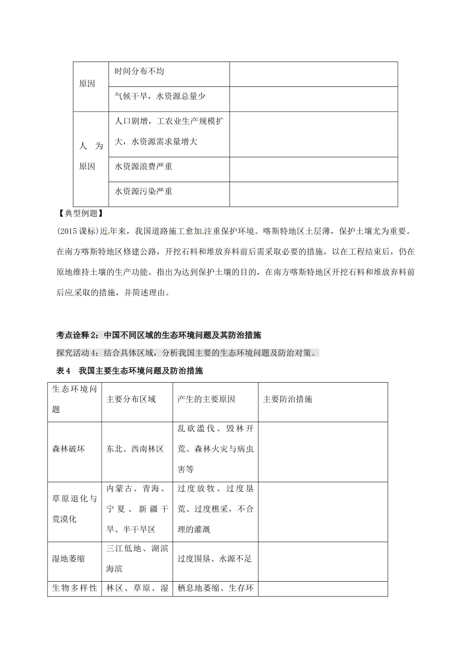 高考地理 专题十三 环境保护（第2课时）学案-人教版高三全册地理学案_第3页