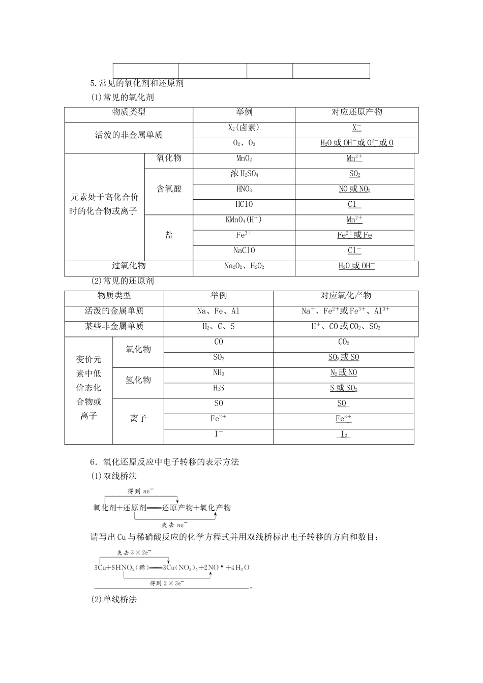 （新课改省份专版）高考化学一轮复习 第二章 化学物质及其变化 2.3 氧化还原反应学案（含解析）-人教版高三全册化学学案_第2页