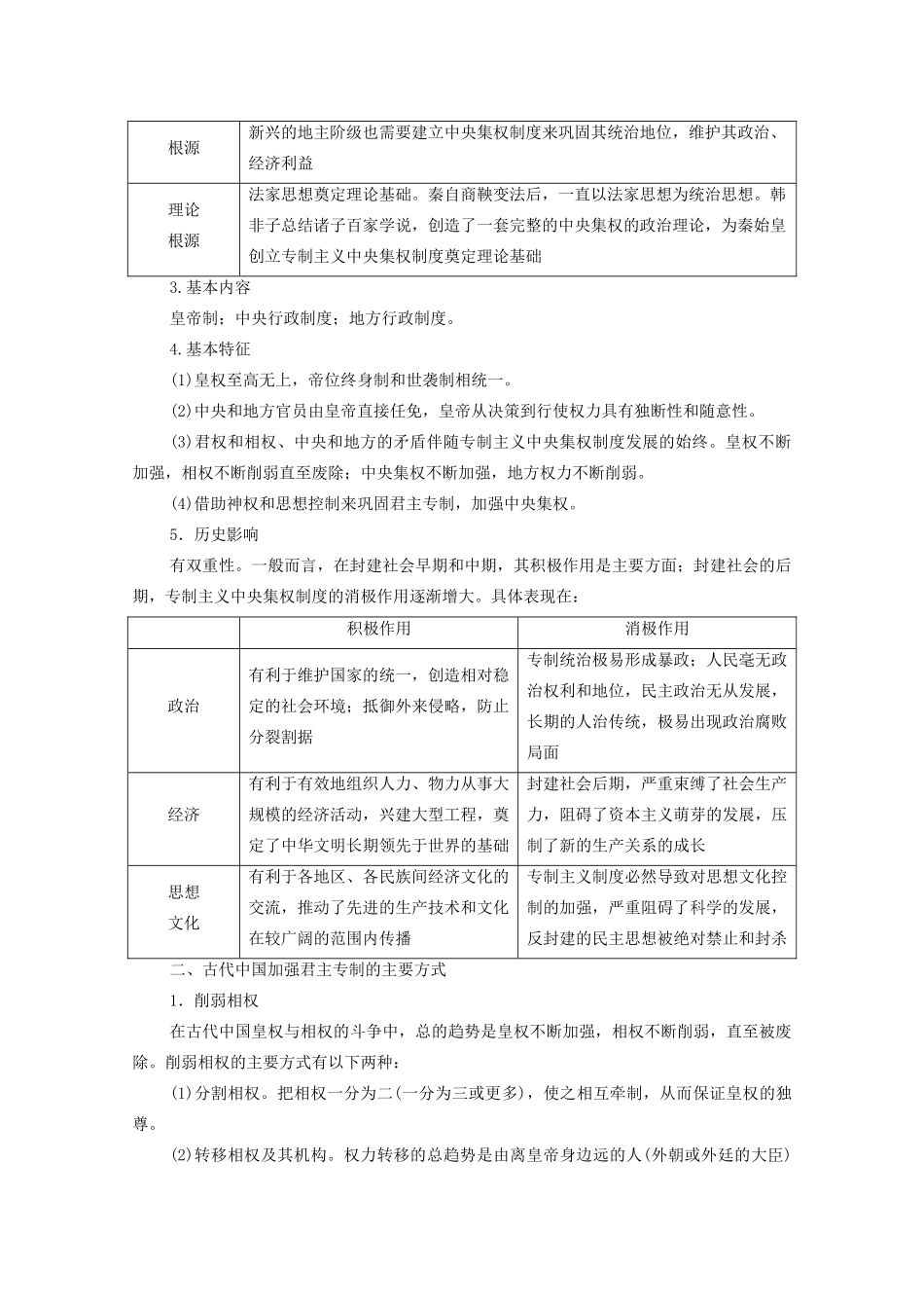 （赢在微点）高考历史总复习 第一单元 古代中国的政治制度单元提能导学案（含解析）新人教版-新人教版高三全册历史学案_第2页