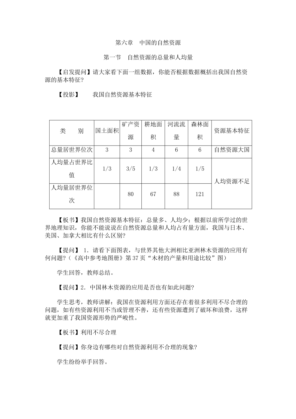 06.1 自然资源的总量和人均占有量_第3页
