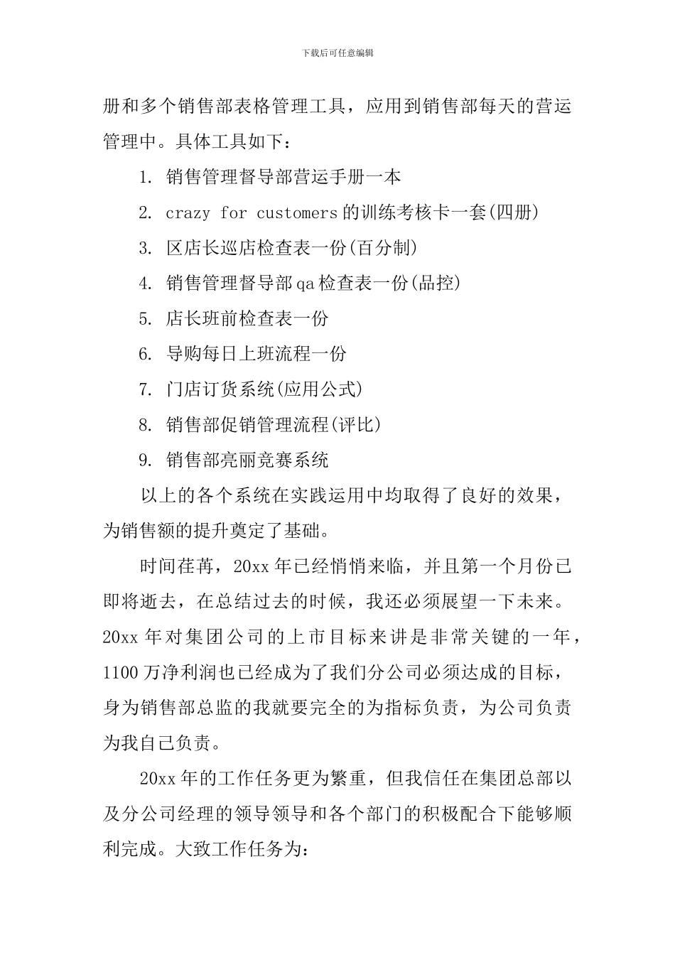 关于销售总监的工作总结_第2页