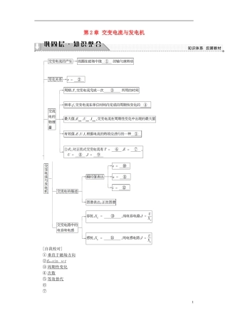 高中物理 第2章 交变电流与发电机章末分层突破教师用书 沪科版选修3-2-沪科版高二选修3-2物理学案